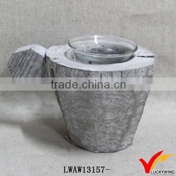 wood shabby chic personalized candle holders made in china