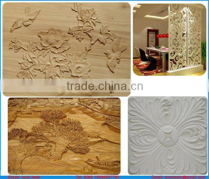 woodworking furniture 3d cnc wood carving machine with CE skype szcx.laser