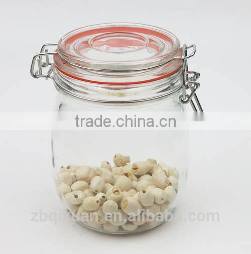 750ml Airght Glass Jar for Canning with Glass Lid &Silicon Ring