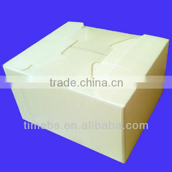 Corrugated plastic folding storage boxes