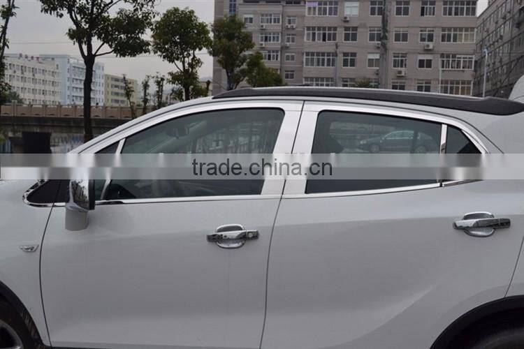 ABS Chrome 22 Pcs Full Door Window Frame Sill Trim For Encore Car Accessories 2013