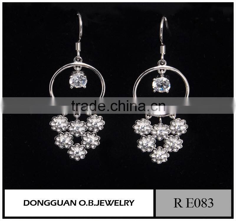 Fashion seed bead earrings for lady 925 silver earrings