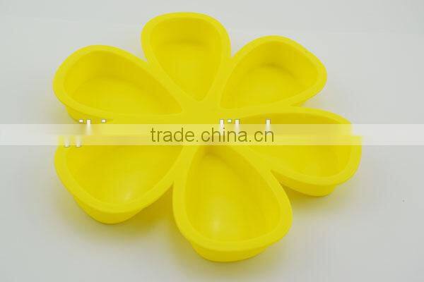 Silicone Microwave applicable flower shape pastry Cake Baking Pan