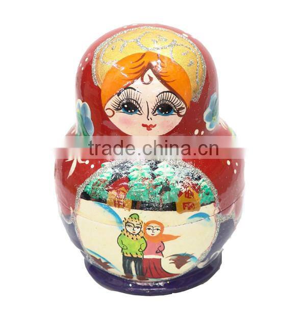 face 3d dolls traditional matryoshka doll for children games