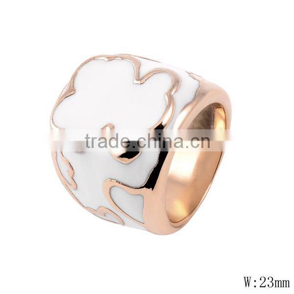 SRR4021 Fashionable Jewelry White Teddy Bear Cute Resin Ring