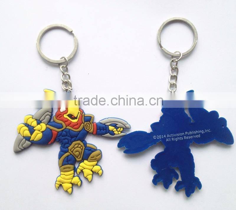 Animation Shaped Promotion Gift Metal Soft Rubber Key Chain PVC Manufacture