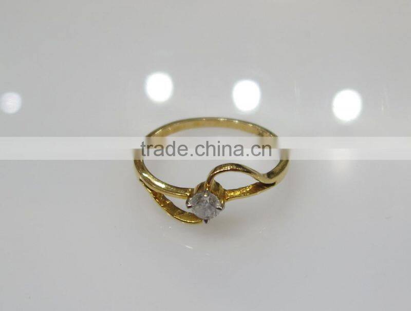 Gold Diamond Ring Solitaire 0.15cts