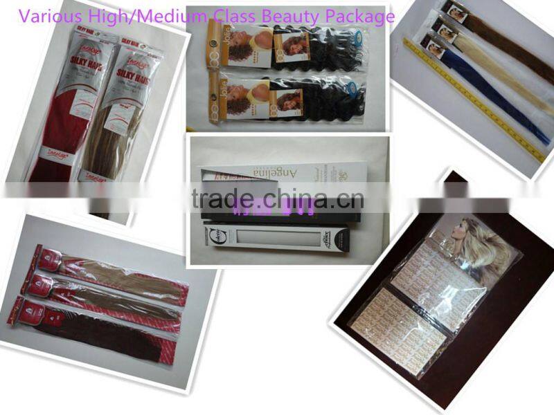 Top Quality Hot Sale for half head 100% human hair clip in wig/hairpiece