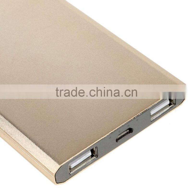 10000mAh Metal Power Bank Charger Dual USB Shake Control for iPhone/for Samsung/for Sony/for HTC/for Xiaomi