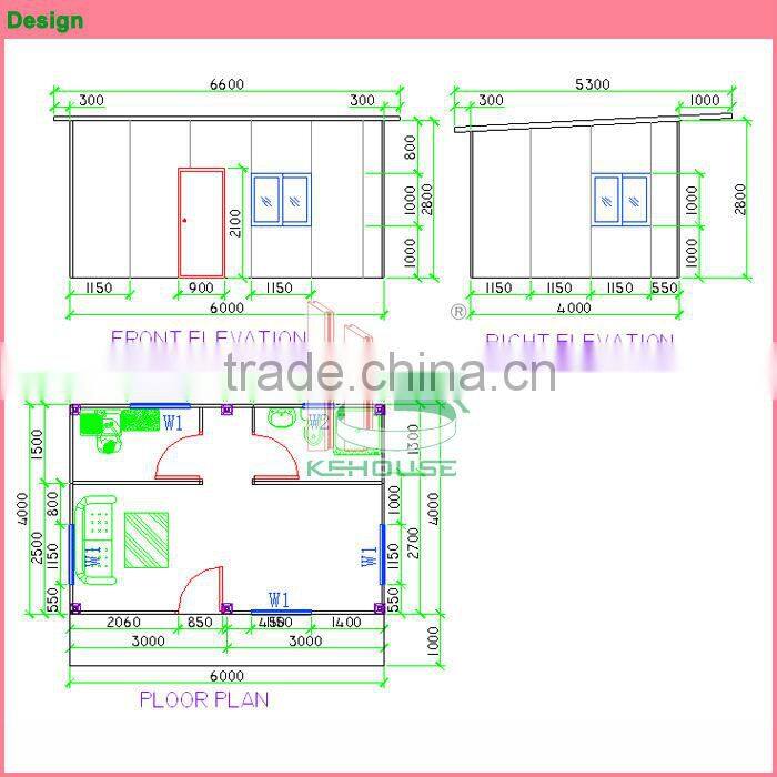 Chinese small portable cabin/light steel homes/small mobile homes with low price