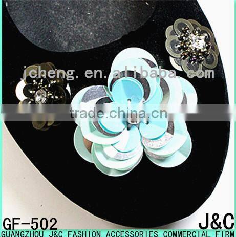 4cm green color flower beads shoes bow for lady shoes
