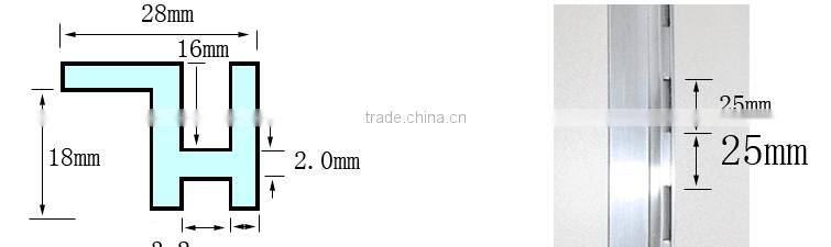 Aluminium single/ double slotted channel