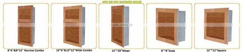 XPS ready to tile recessed shower niche