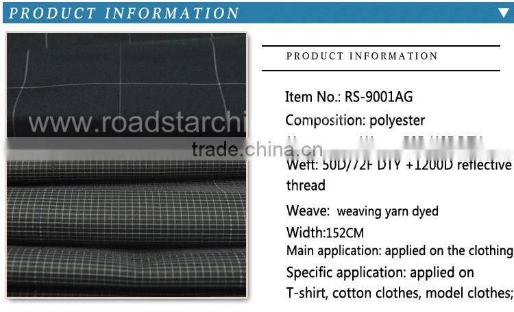 Wholesale reflective yarn dye fabric for safety clothes