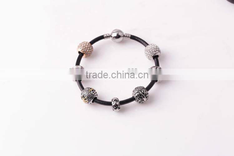 stainless steel Blue crystal beads for wholesale