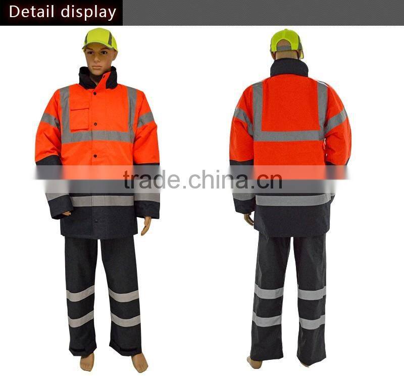 EN471 Orange reflective cheap winter jackets with reflector