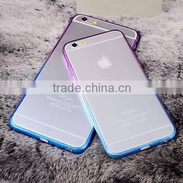 Fashion two gradient color phone shell rainbow silicone phone cases