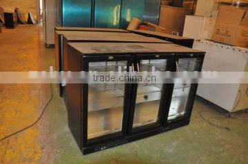 Two Glass Doors Black Bar Fridge/refrigerator(CE approval)