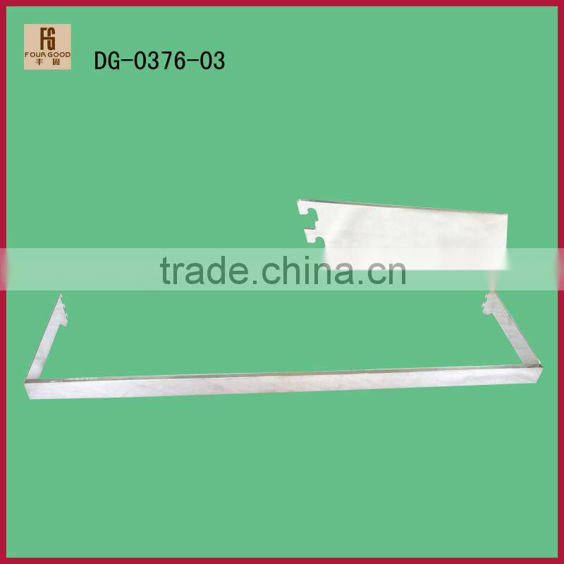 Steel u hang rail garment hanging rails / metal clothes hanging rack