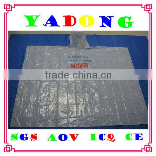 blue rain poncho/pe blue rain poncho/transparent pe rain poncho