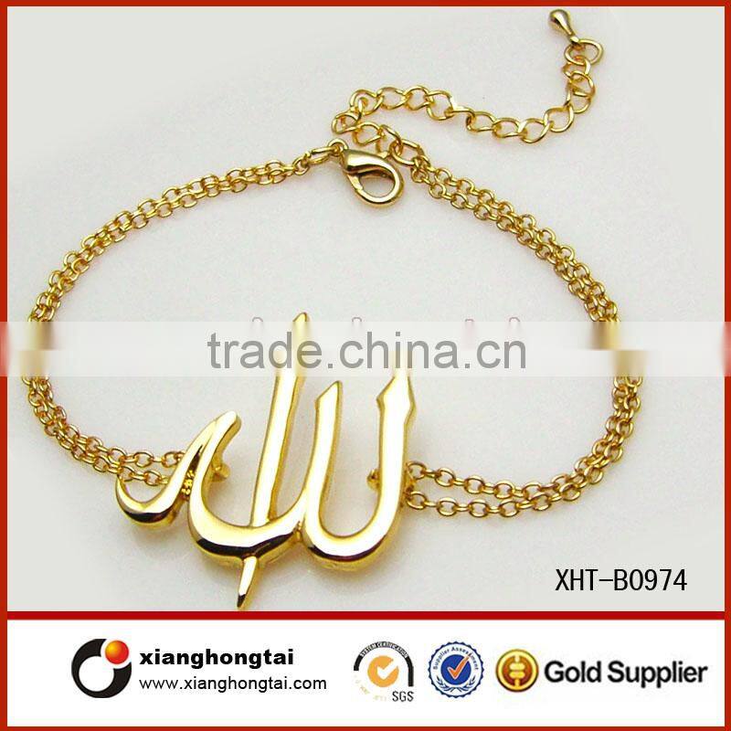 Titanium fashion bracelet muslim jewelry with AAA Zircon stone