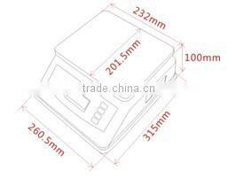 LFW digital 3kg stainless steel table top waterproof weighing scale