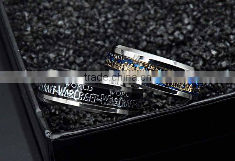 Factory Cheap Stainless Steel Sticker Ring Punk Wide Wedding Band for men Jewelry