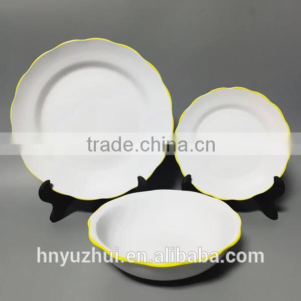 12pcs white stoneware custom dinnerware set import from china