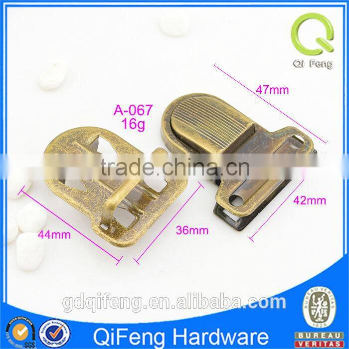 fashion antique brass metal push button insert locks for handbags