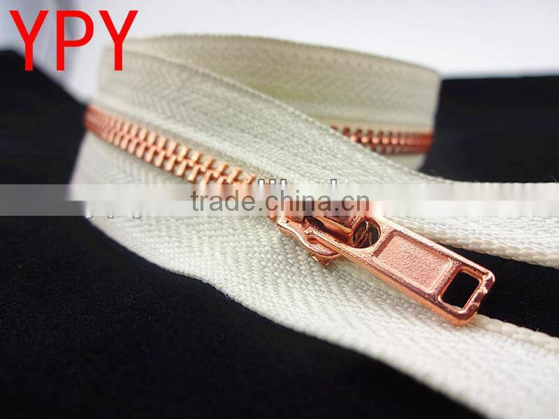 Popular Style Rose Gold Zipper