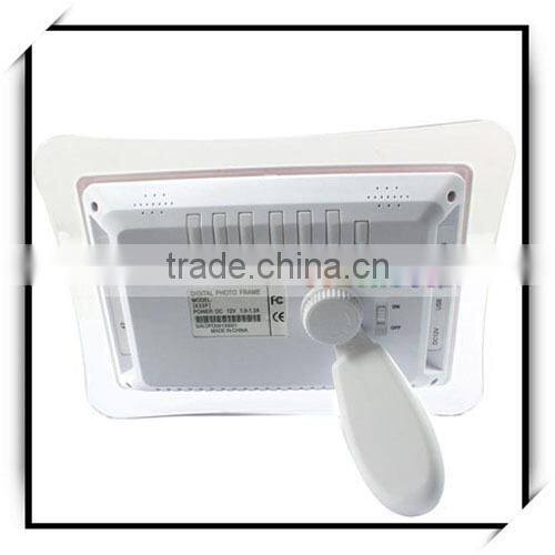 China High Quality Wide Figure Screen Butterfly Shaped 7 Inch Digital Photo Frame White