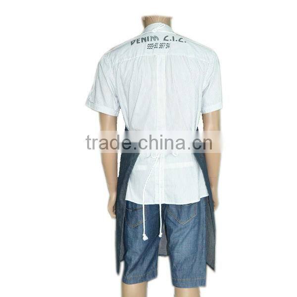 Indigo One Pocket Cotton Denim Kitchen Apron