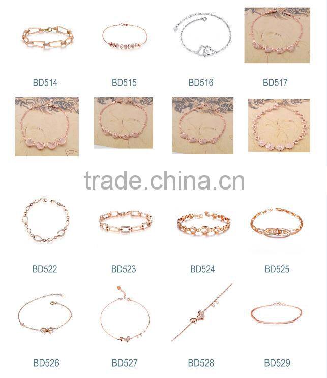 2SHE square shaped white zircon bracelet