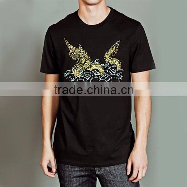 Thai Dragon/Naka THAILAND ART T-SHIRT PAINTED Acrylic Glitter FABRIC PAINTING BY HAND RARE PRODUCTS