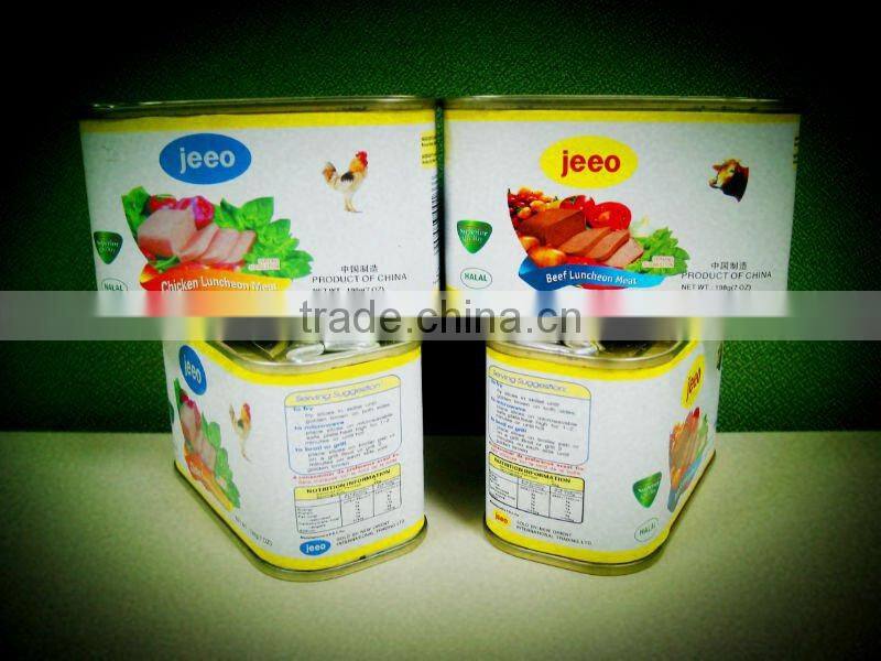 Halal Luncheon Meat,canned meat, can chicken,chicken luncheon meat can