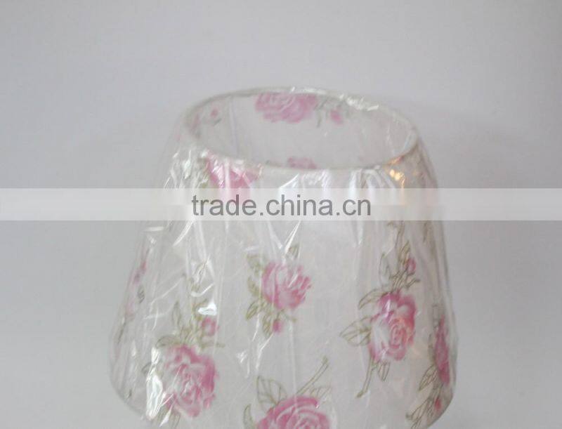 No.1 yiwu exporting commission agent wanted modern rose printed european bedside lamp/desk lamp