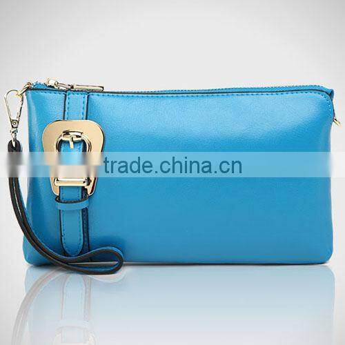 2014 New Design Fashion Ladies Cow Leather Chain Strap Wallet(BCN015)