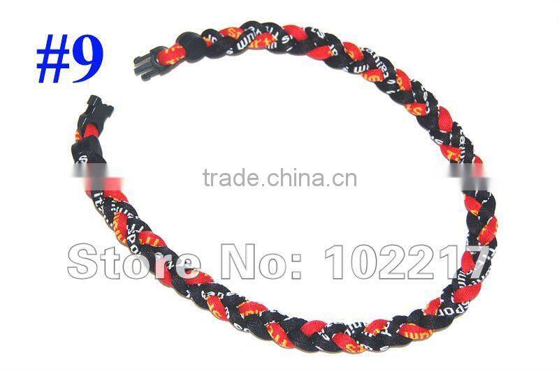 TITANIUM BASEBALL TORNADO ROPE SPORTS NECKLACE