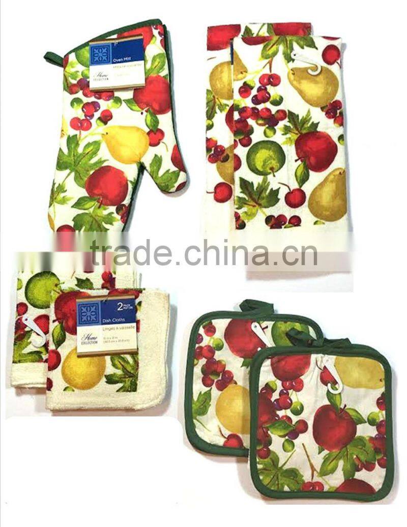 Printed Style and Christmas Design Kitchen Towel and Pot Holder&Gloves