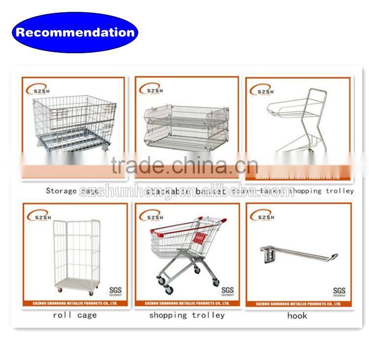 hot sale easy folding storage cage ,wire container for Warehouse
