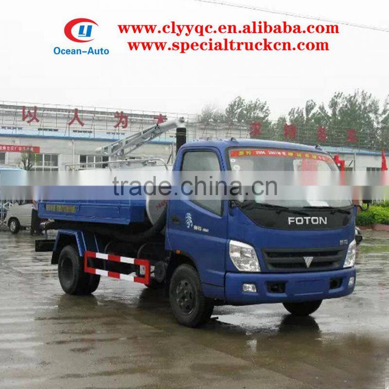 Foton 4cbm 5cbm fecal sucktion truck made in China