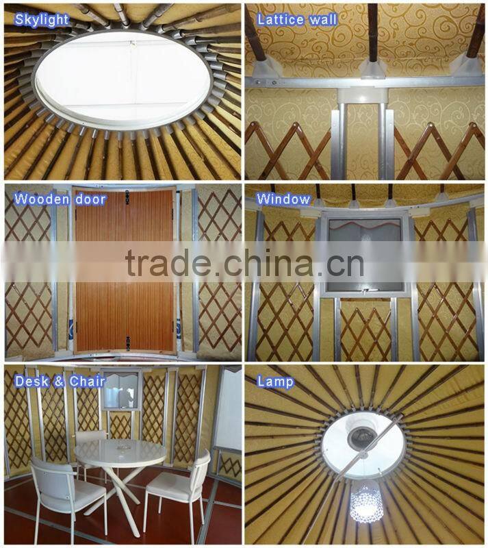 3 m diameter family use small mongolian yurt have low price