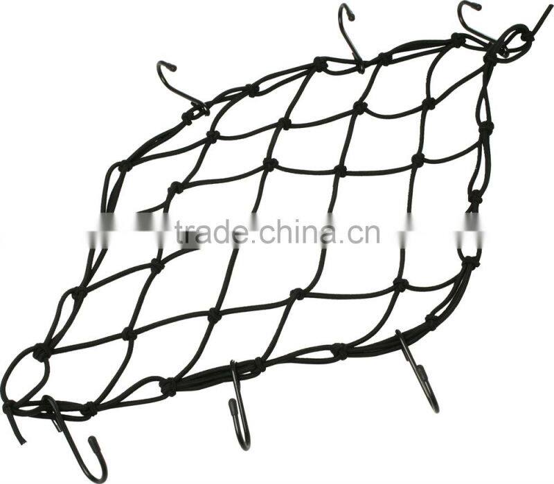 H50056 100pcs/lot 30x30CM Motorbike Motorcycle Cargo 6 Hooks Hold Down Net Bungee Helmet Web Mesh