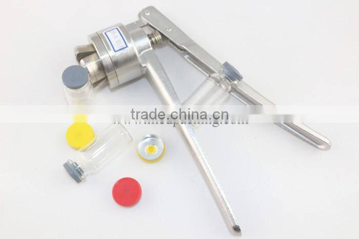 100sets/ lot 10ml Glass Vials+20mm Vial Stopper + 20mm Flip off Caps + 1pcs 20mm Vial Crimper