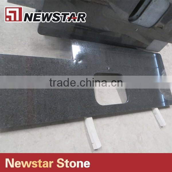 Polished Black Granite Countertops Kitchen