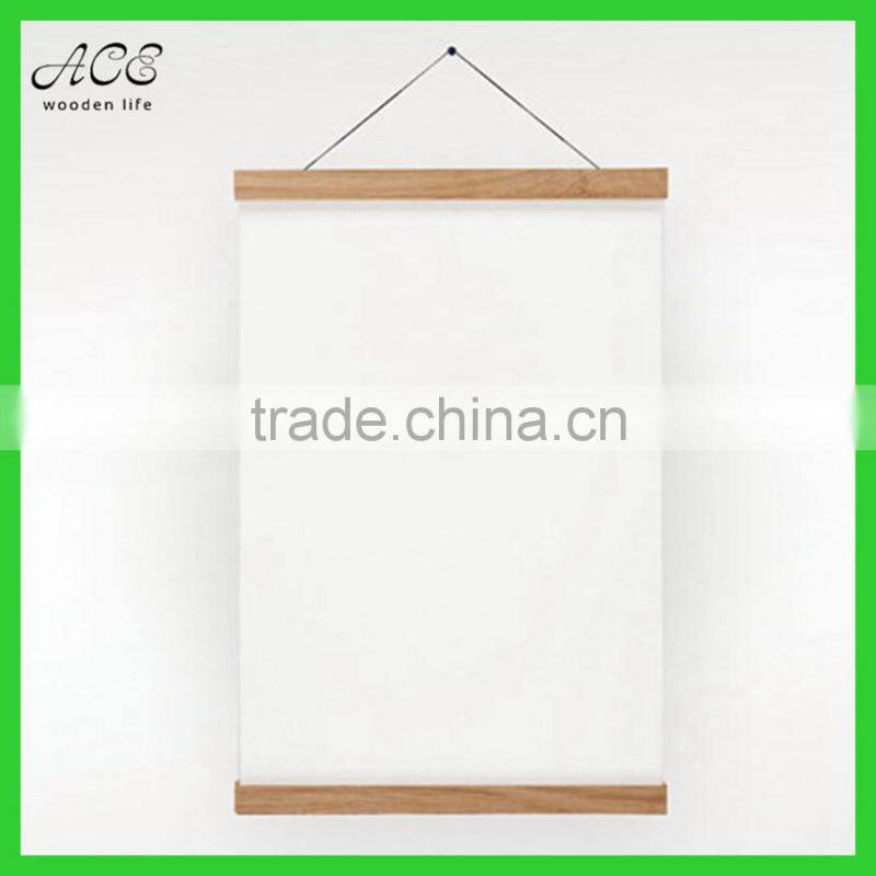 Wooden poster hanger