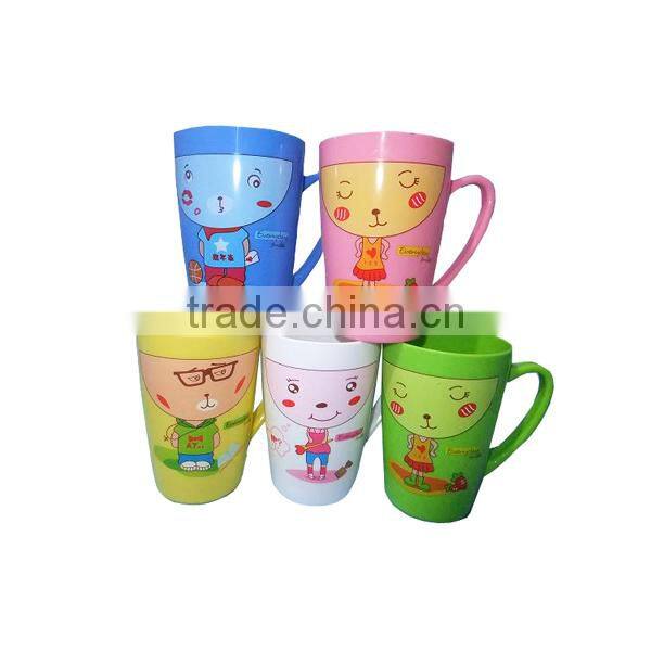Reusable printed plastic tea cup