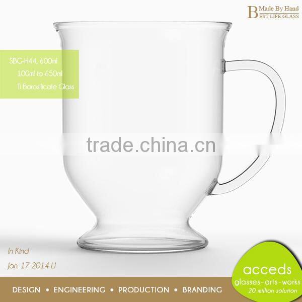 Borosilicate 3.3 Handmade Glass Beer Mugs With Handles