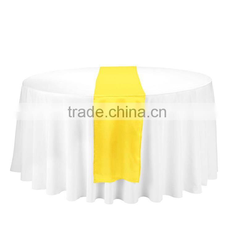 satint table runner/wedding deco rosette table runner/cheap table runners