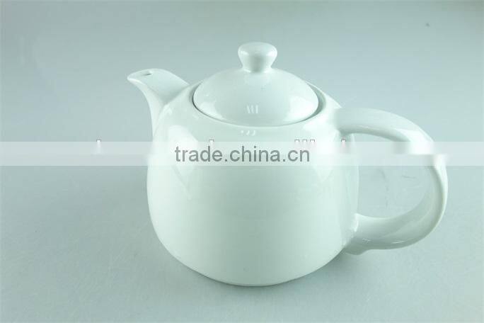 Cheap price white ceramic teapot in stock for wholesale